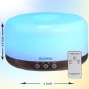 BlueHills 1000 ML Premium Humidifier Essential Oil Diffuser Combo with Remote - Dark Wood Grain -D002