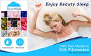 22 Momme Pure Mulberry Silk Pillowcase for Hair and Skin Ivory White King