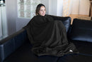 BlueHills Travel Blanket Pillow Compact Lightweight Soft Airplane - Black