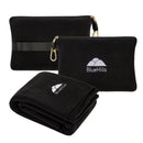 BlueHills Travel Blanket Pillow Compact Lightweight Soft Airplane - Black