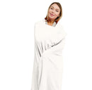 BlueHills Premium Soft Travel Blanket Pillow Airplane - Ivory White