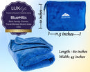 BlueHills Premium Soft Travel Blanket Pillow Airplane - Royal Blue