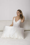 BlueHills Luxury Pure Mulberry Natural Soft Silk Pillowcase Ivory White Standard