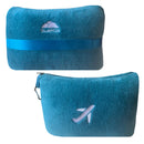 Teal travel blanket