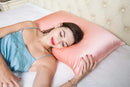 Pure Mulberry Silk pillowcases 2 pack and eye mask gift set Queen Rose Gold