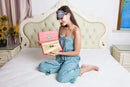 Pure Mulberry Silk pillowcases 2 pack and eye mask gift set Queen Rose Gold