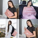 Pink travel blanket