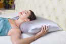 BlueHills Luxury Pure Mulberry Natural Soft Silk Pillowcase Sliver Grey King