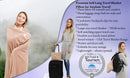 BlueHills Premium Soft Long Travel Blanket Pillow Airplane - Beige