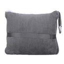 gray travel blanket