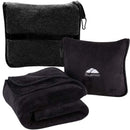 black travel blanket