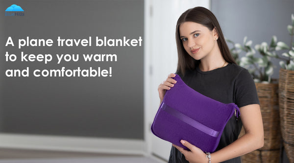 Enjoy the warmth of our plush travel blanket while traveling! 🛣️