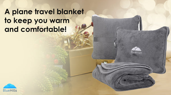 BlueHills travel pillow blanket, all in one!