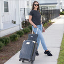 BlueHills Premium Soft Travel Blanket Pillow Airplane 2-Pack -Gray