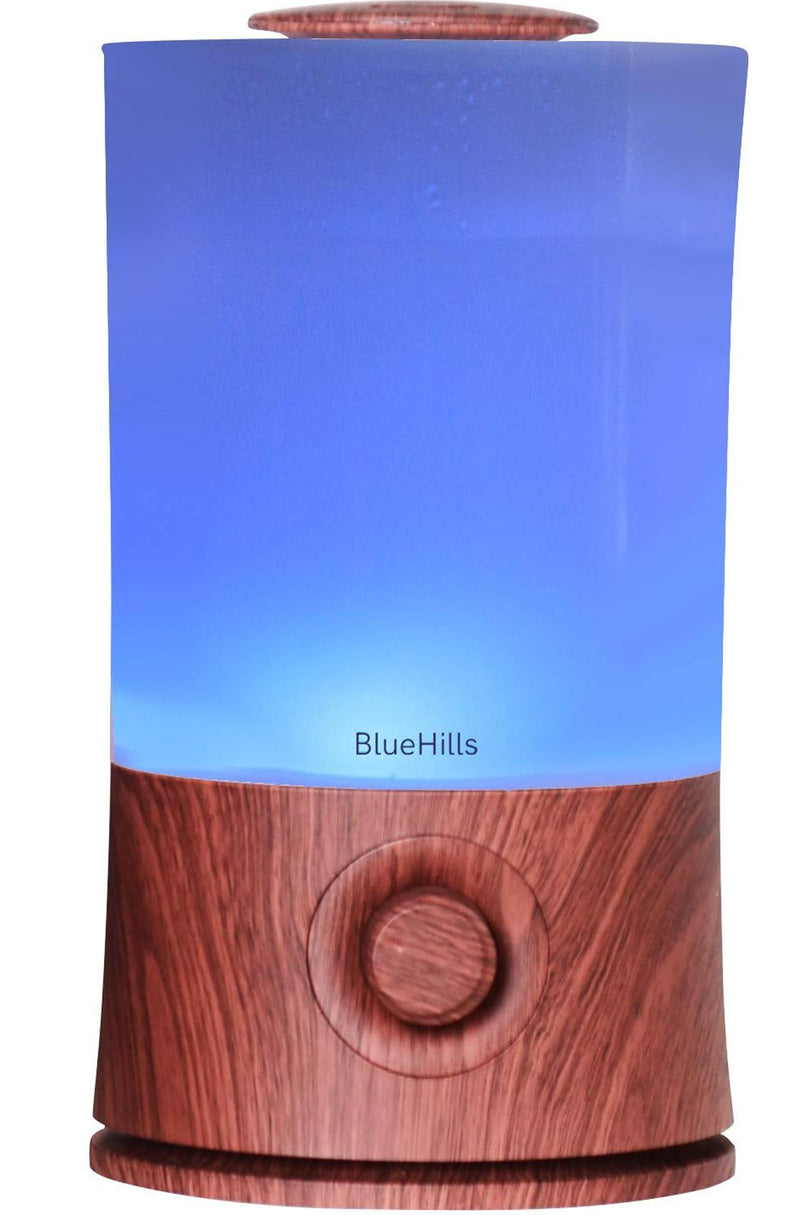 BlueHills 2000 ML Premium Essential Oil Diffuser Humidifier Extra Large Capacity - Dark Wood Grain - E003
