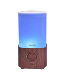 BlueHills Premium 2300 ML XL Large Essential Oil Diffuser Humidifier Combo for Large Room Home Huge Coverage Area 2 Liter Capacity Huge Diffuser with Décor LED Lights Square Dark Wood Grain - L003