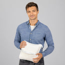 BlueHills Premium Soft Travel Blanket Pillow Airplane - Ivory White