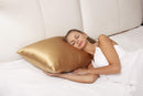 22 Momme Pure Natural Mulberry soft Silk Pillowcase 3 pack Gift Set - Gold -K...