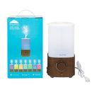 BlueHills Premium 2300 ML XL Large Essential Oil Diffuser Humidifier Combo for Large Room Home Huge Coverage Area 2 Liter Capacity Huge Diffuser with Décor LED Lights Square Dark Wood Grain - L003