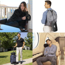 BlueHills Travel Blanket Rolled Premium Soft Plush Airplane - Black