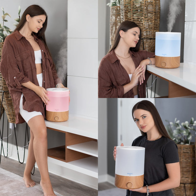 BlueHills 4000 ML Premium XL Essential Oil Diffuser Humidifier Extra Large Capacity - Wood Grain -E403