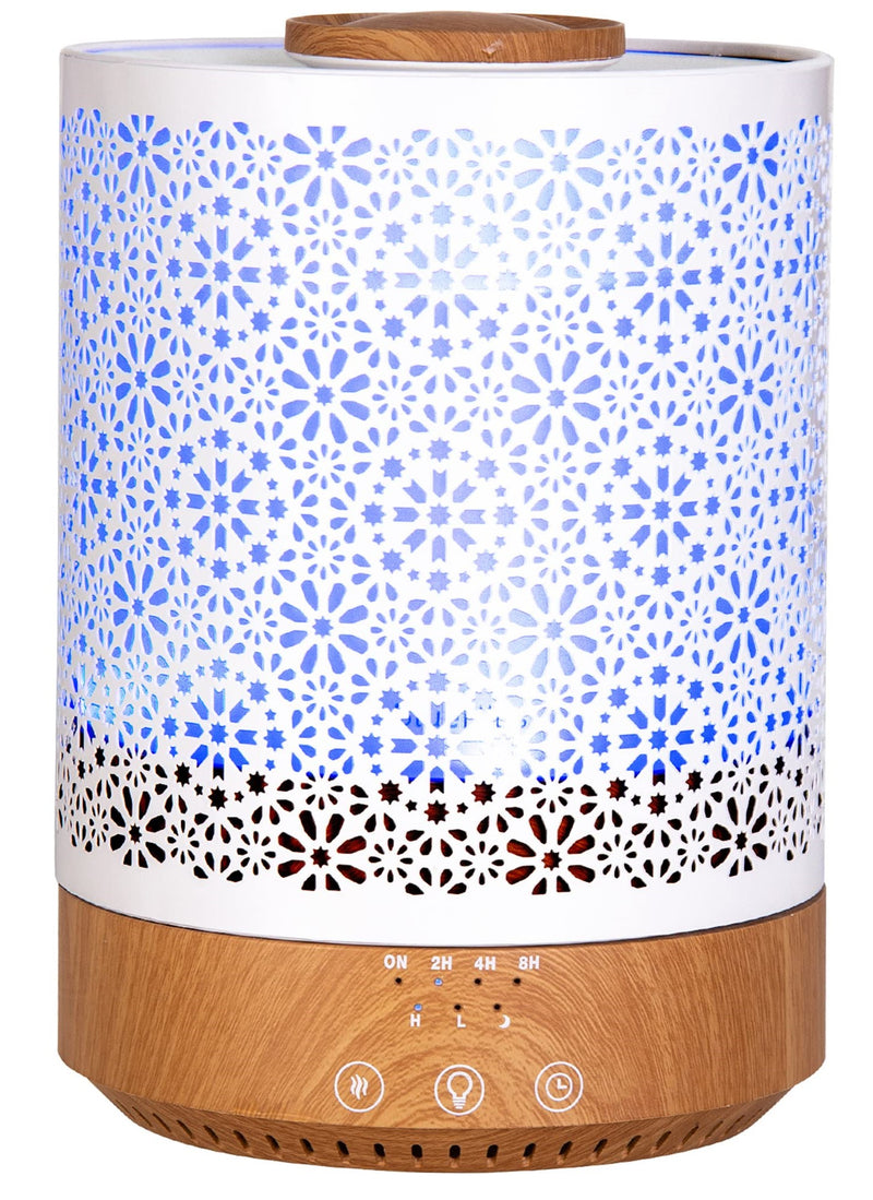 BlueHills 2500 ML XL Essential Oil Diffuser Humidifier Extra Large Capacity Decorative Cover - Wood Grain -F006