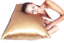 22 Momme Pure Natural Mulberry soft Silk Pillowcase 3 pack Gift Set - Gold -K...