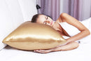 22 Momme Pure Mulberry Silk Pillowcase for hair and skin Gold King