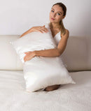 Pure Mulberry 22 Momme Silk pillowcases 2 pack, eye mask Queen Ivory White