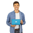 BlueHills Travel Blanket Pillow Compact Lightweight Soft Airplane - Teal Blue