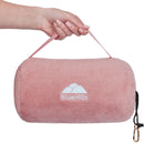 BlueHills Travel Blanket Rolled Premium Soft Plush Airplane - Pink