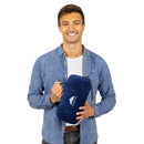 BlueHills Travel Blanket Rolled Premium Soft Plush Airplane - Navy Blue