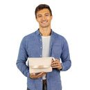 BlueHills Travel Blanket Pillow Compact Lightweight Soft Airplane - Beige