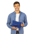 BlueHills Travel Blanket Pillow Compact Lightweight Soft Airplane - Navy Blue