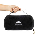 BlueHills Travel Blanket Rolled Premium Soft Plush Airplane - Black