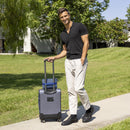 BlueHills Travel Blanket Pillow Compact Lightweight Soft Airplane - Navy Blue