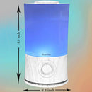 BlueHills 2000 ML Premium Essential Oil Diffuser Humidifier Extra Large Capacity - White Wood Grain - E004