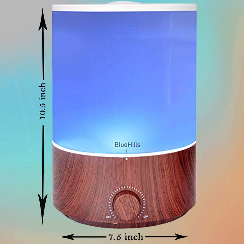 BlueHills 4000 ML Premium XL Essential Oil Diffuser Humidifier Extra Large Capacity - Dark Wood Grain -E402