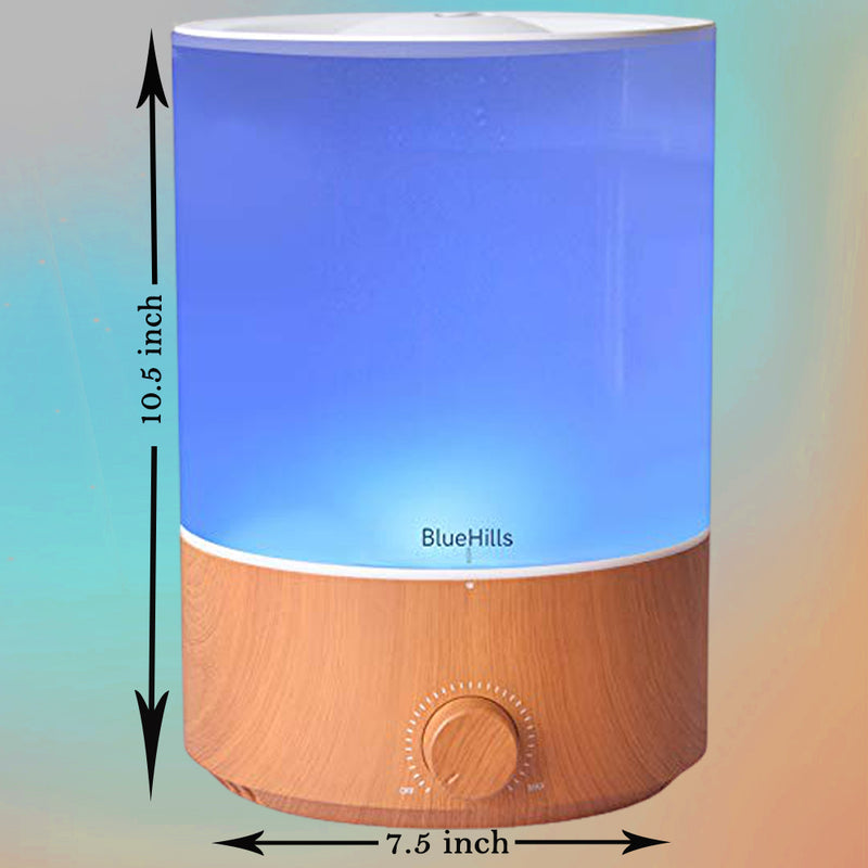 BlueHills 4000 ML Premium XL Essential Oil Diffuser Humidifier Extra Large Capacity - Wood Grain -E403