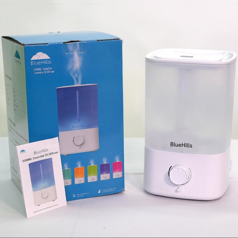 BlueHills Premium 5000 ML XL Essential Oil Diffuser Humidifier White G501