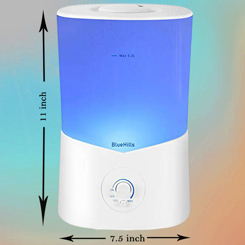 BlueHills 3000 ML Large Essential Oil Diffuser Humidifier for Large Rooms - White -K1