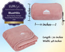 BlueHills Travel Blanket Rolled Premium Soft Plush Airplane - Pink