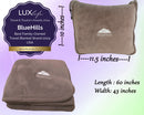 BlueHills Premium Soft Travel Blanket Pillow Airplane - Taupe