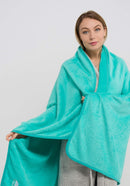 BlueHills Premium Soft Travel Blanket Pillow Airplane 2-Pack -Teal Green