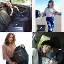 BlueHills Premium Soft Travel Blanket Pillow Airplane Mini - Black