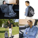 BlueHills Travel Blanket Pillow Compact Lightweight Soft Airplane - Gray