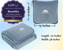 BlueHills Premium Soft Long Travel Blanket Pillow Airplane - Grayish Blue
