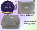 BlueHills Premium Soft Travel Blanket Pillow Airplane - Light Gray