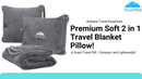 airplane blanket 2 in 1 travel pillow long flights 