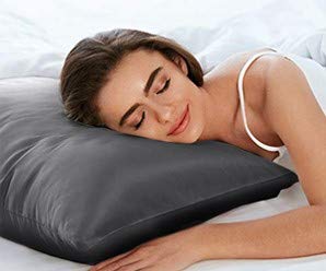 22 Momme Pure Natural Mulberry Silk Pillowcase 1 Pack King Dark Gray